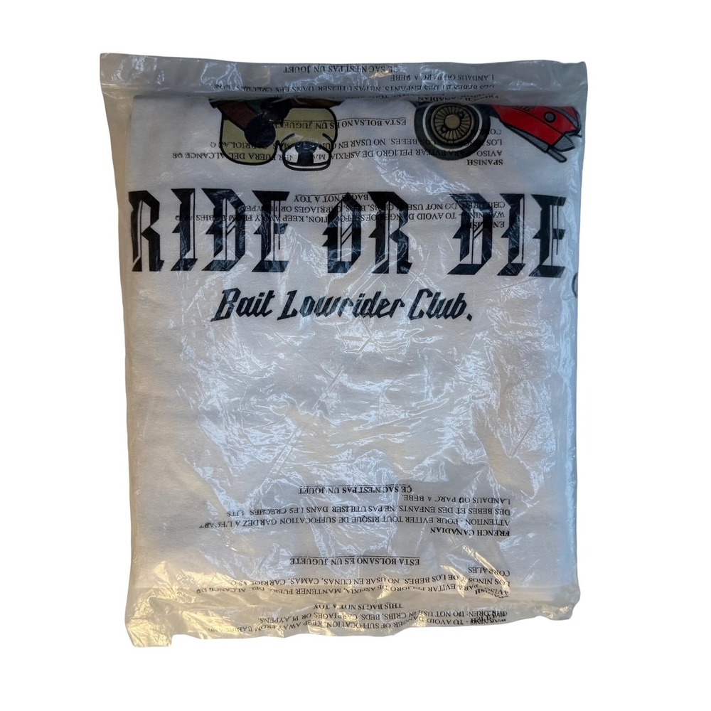Domo x Bait - 2013 Domo‎ Low Rider Club - Ride or Die white shirt 4XL